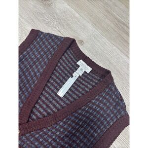 90's Vintage Tricots St Raphael Pure New Wool Button Up Sweater Vest Size L